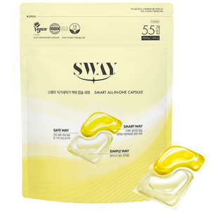 SWAY 스웨이 식기세척기세제 올인원 액체캡슐 55개입, 440g, 1개