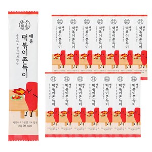 순수한집 매운 떡볶이 쫀득이 15p, 375g, 1개