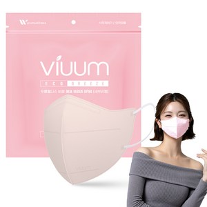 viuum 에코 브리즈 새부리형 마스크 대형 KF94, 25개입, 1개, 핑크