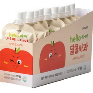 아올다 hello 아이 달콤사과 주스 100ml x 10p, 10개, 사과맛