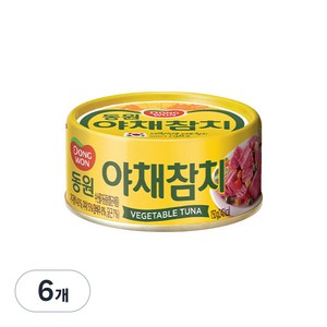 동원 야채참치 통조림, 150g, 6개