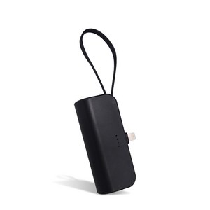 어썸엑스 2in1 도킹형 5000mAh 보조배터리 애플8핀, 블랙, AXPB-R5-CHL