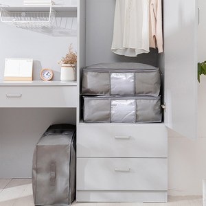 디오셀 깔끔정리 패브릭 이불 정리함 특대형, 그레이, 2개