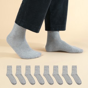 착스 남성용 프리미엄 중목 양말 화이트 8켤레 세트