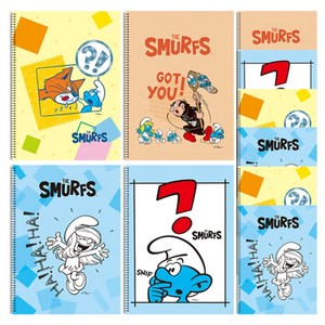 영아트 스머프 10칸국어 스프링노트 10p세트, 혼합색상, 1세트