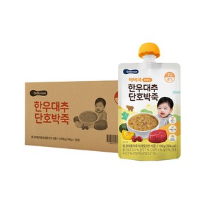 베베쿡 한우 대추 단호박죽 실온이유식 중기 100g, 한우 + 대추 + 단호박 혼합맛, 10개