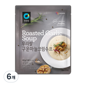 청정원 우리쌀 구운마늘크림수프, 60g, 6개