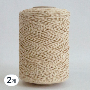 동방 18합 색사 뜨개실, 연한볏짚색, 2개