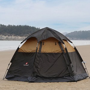 스위스마운틴 헥사돔 원터치 텐트, 브라운, 5인용