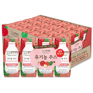 상하목장 유기농 주스 사과딸기케일, 125ml, 24개