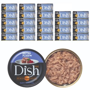 뉴트리플랜 고양이 디쉬 캔 흰살참치 85g, 24개, 참치맛
