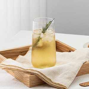 진 워터드롭 하이볼 글라스 무지 480ml, 투명, 4개