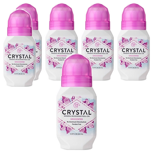 크리스탈 미네랄 바디 데오드란트 롤온 무향, 66ml, 6개