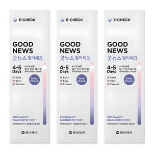 동아제약 굿뉴스 얼리체크 임신진단 테스트기, 4개입, 3개