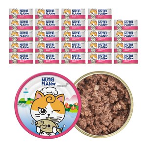 동원뉴트리플랜 고양이 간식캔, 참치와 달고기, 90g, 24개