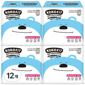 코코핏 팬티 기저귀 유아용 JUMBO, 점보형(2XL), 216매
