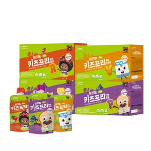 풀무원 유기농 어린이주스 키즈프리 반짝포도 20p + 톡톡오렌지 10p + 튼튼사과 10p 세트, 혼합맛, 1세트