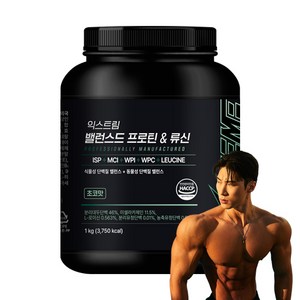익스트림 밸런스드 프로틴 & 류신 초코맛 복합 파우더, 1kg, 1개