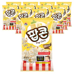 사조 전자레인지용 팝콘 버터맛, 80g, 12개