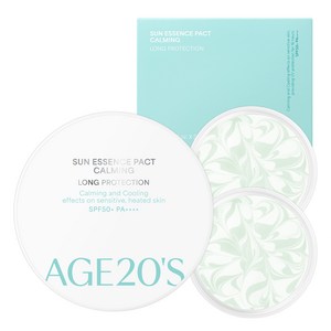 에이지투웨니스 선 에센스 팩트 카밍 롱프로텍션 케이스 + 리필 2p SPF50+ PA++++ 세트