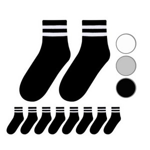 이지레그 남성용 싱글라인 양말 10켤레