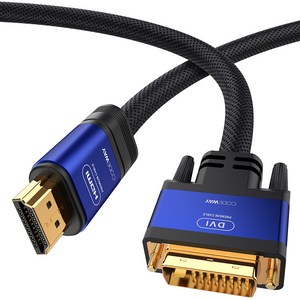 코드웨이 HDMI to DVI-D 케이블 FHD 4K60Hz, 1개, 3m