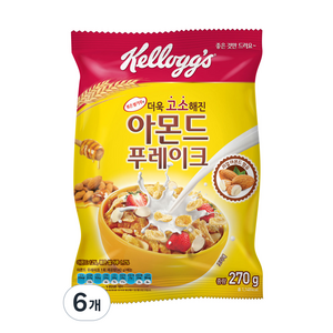 켈로그 아몬드 푸레이크, 6개, 270g