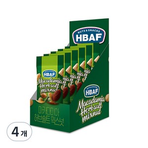 바프 넛츠앤스낵스 마카다미아 허브솔트 믹스넛 30g x 6p, 180g, 4개