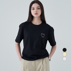 ELLEPARIS 여성용 Heart 반팔 티셔츠