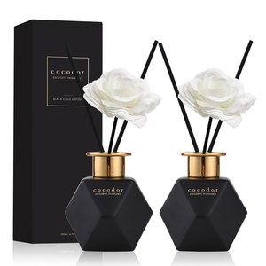 코코도르 블랙골드 에디션 디퓨저 200ml x 2개 + 비누꽃 스틱 2개, 에이프릴프레쉬