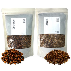 헬로우그린 옥수수차 500g + 보리차 400g 세트, 1세트