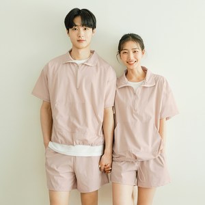 파란 에이든 아노락 커플 상하 세트