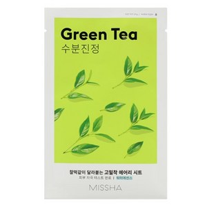 미샤 에어리 밀착 시트마스크 그린티, 1개입, 1개