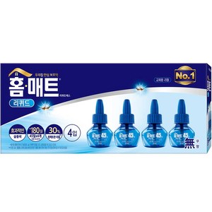 홈매트 45일 리퀴드 에스 리필, 29ml, 4개