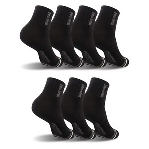 프로스펙스 남성용 K19타입 스포츠 쿠션 양말 7p, 블랙