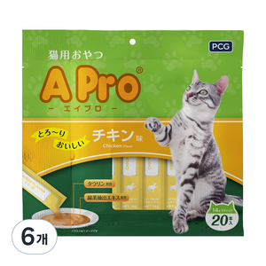 에이프로 고양이 츄르 20p, 닭고기, 280g, 6개