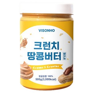 비소뉴 크런치 땅콩버터, 500g, 1개