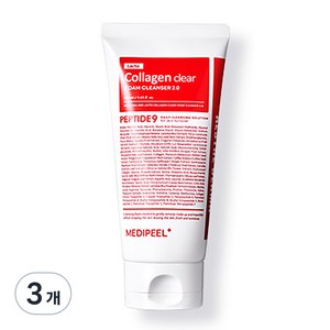 메디필 레드 락토 콜라겐 클리어 2.0 클렌징폼, 120ml, 3개