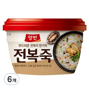 동원 양반 전복죽, 287.5g, 6개