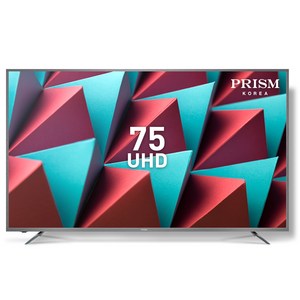 프리즘 4K UHD LED TV, 191cm(75인치), PT750UD, 벽걸이형, 방문설치