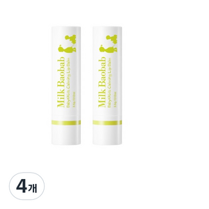 밀크바오밥 베이비 키즈 카밍 립밤 3.5g, 사과향, 4개