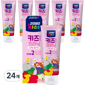 2080 키즈알파크리닉 2스텝 치약, 80g, 24개