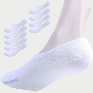 다두리 남성용 안벗겨지는 페이크삭스 10켤레, 화이트, 1세트