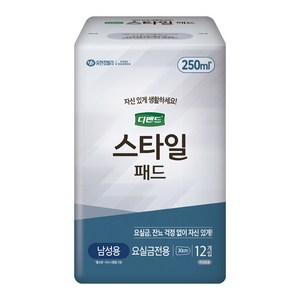 디펜드 스타일 패드 남성용 프리, 12개입, 1개