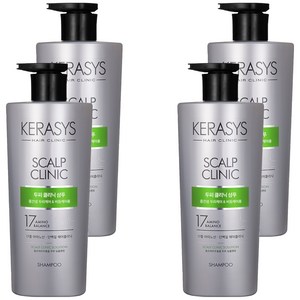 케라시스 두피 클리닉 단백질 샴푸 플로럴파우더 향, 600ml, 4개