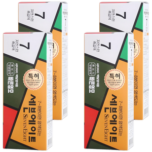 세븐에이트 새치 염색약, 7호 흑갈색, 4개