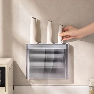 모나코올리브 무타공 반투명 안전 칼꽂이, 그레이, 1개