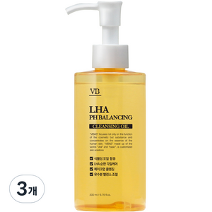 비바스 PH 밸런싱 약산성 LHA 클렌징 오일, 200ml, 3개