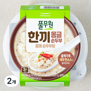 풀무원 한끼몽글순두부 들깨순두부탕, 270g, 2개
