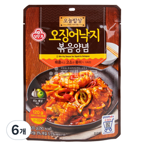 오뚜기 오늘밥상 오징어낙지 볶음양념, 120g, 6개